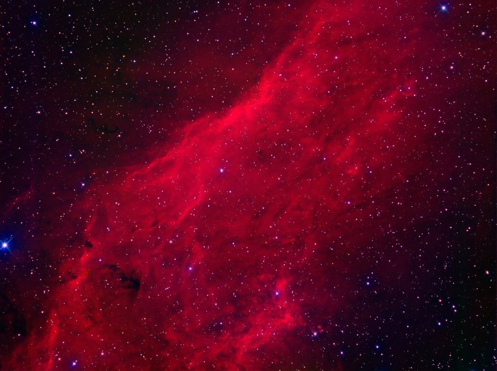 Съемка туманности NGC 1499 Калифорния