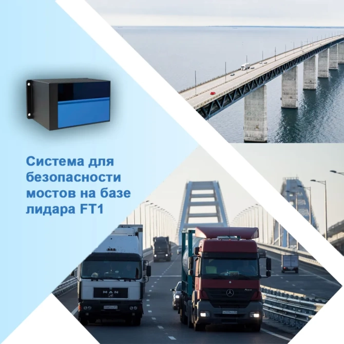 Система на базе лидара FT1 для обеспечения безопасности мостов